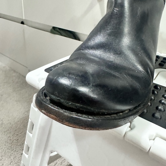 Black Leather Knee-High Boots TORY BURCH - Picture 3 of 3